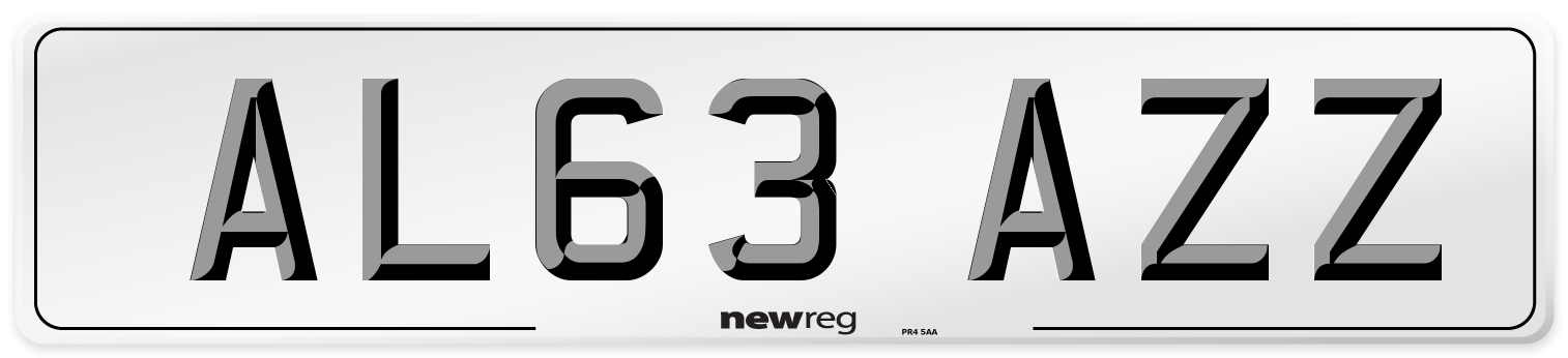 AL63 AZZ Number Plate from New Reg